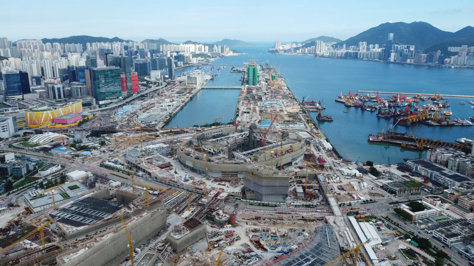 啟德今日空拍（體育園、跑道區住宅、郵輪碼頭）2022-08
